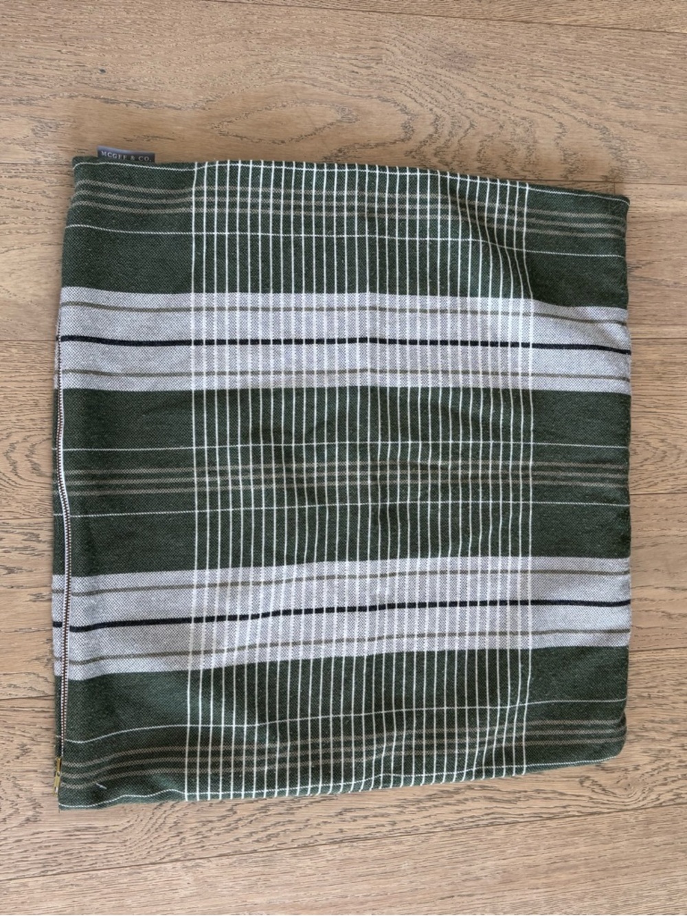 McGee & Co Plaid Pillow Cover Green